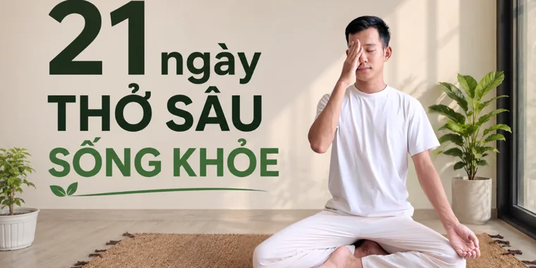 Poster khoá 21 Ngày Thở Sâu Sống Khỏe