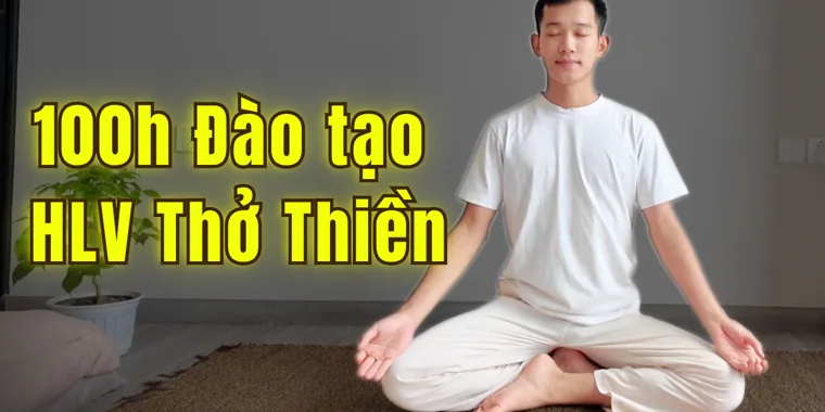 Poster chương trình Đào Tạo HLV Thở Thiền 100H